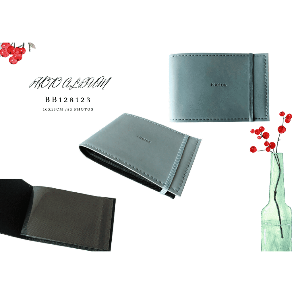 Citi Baby Blue Leather 4x6 Photo Album