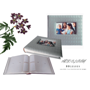 Gray Photo Keepsake Album 200 Photos 6“x 8"
