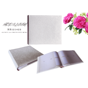 White Embossing Leather Album 4"x6" Book Binder