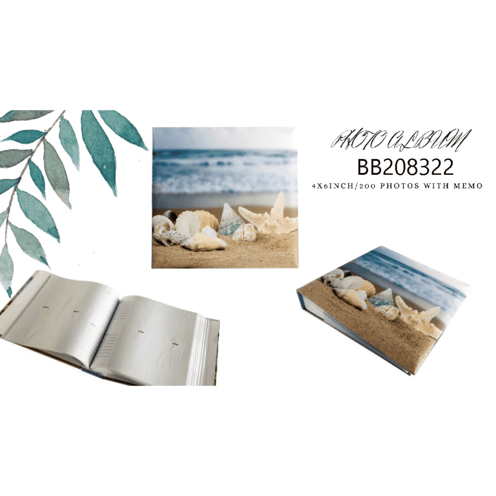 Beach Seashell Album Book 200 Memo Pages 4R