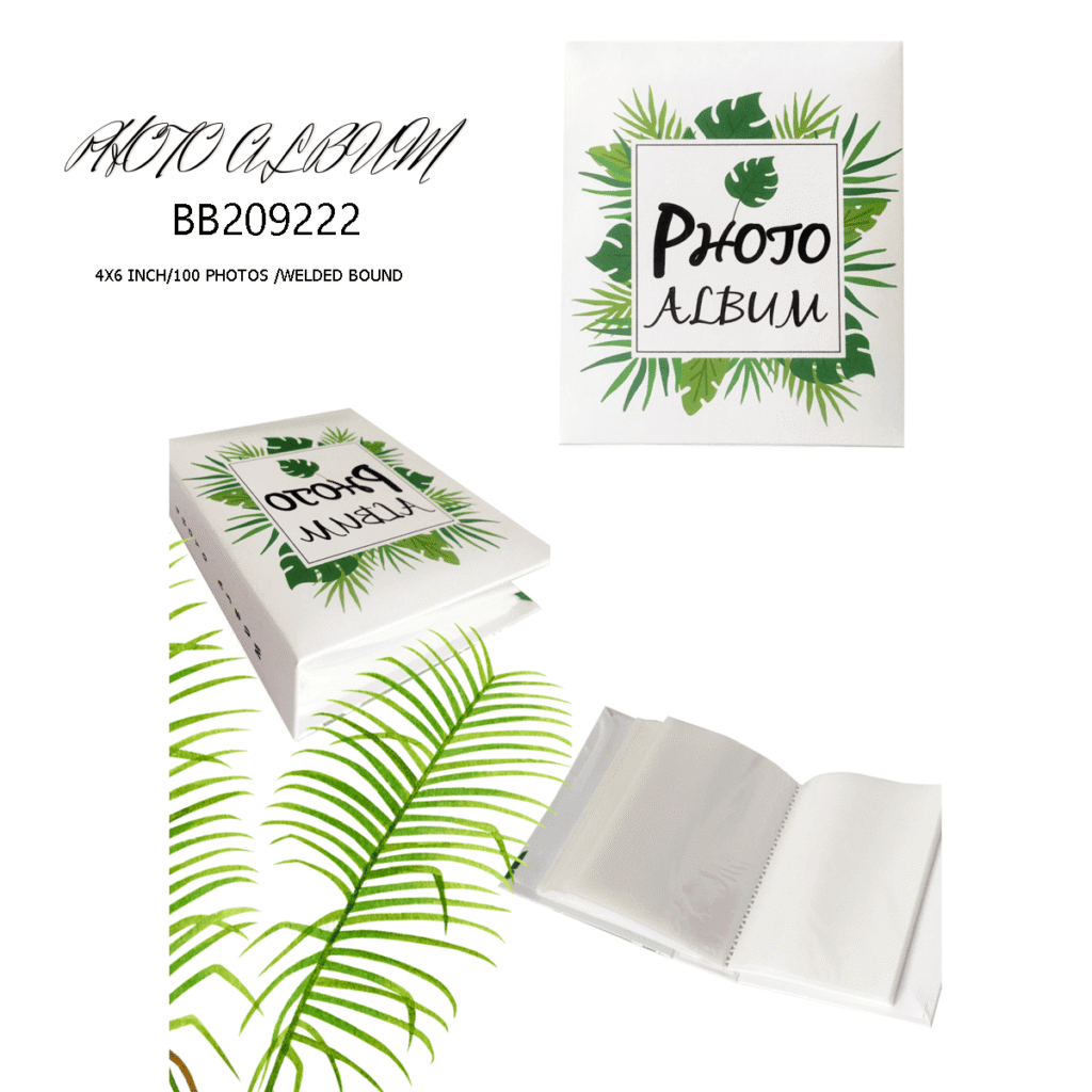 Natural Leaf Photo Album 100 PP Pockets 10x15cm