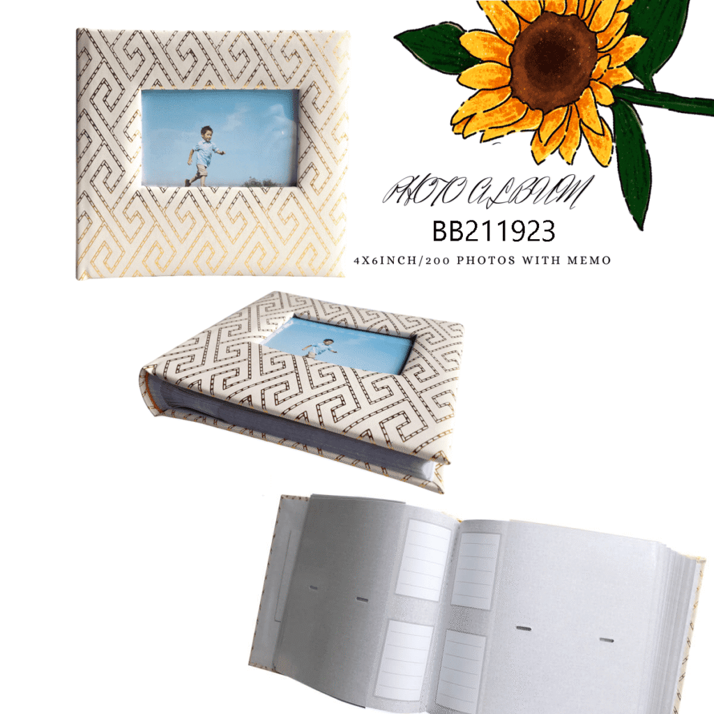 Natural Geometric Picture Album 200 Memo Pouches