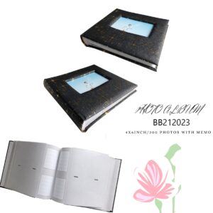 Black Paper Crafts Album Slip In 200 Photos 10x15cm