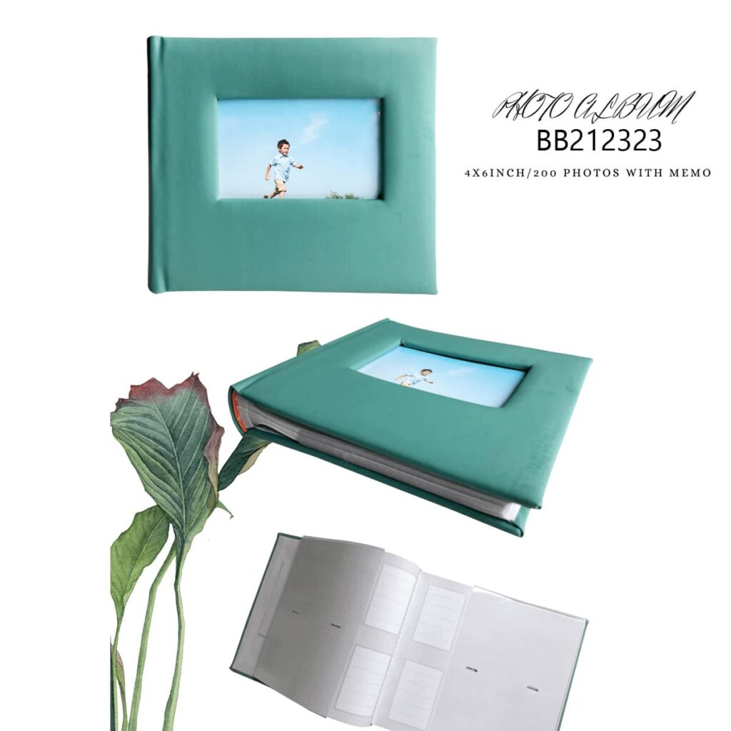Green Photo Album Holds 200 4"x6" Horizontal Pictures
