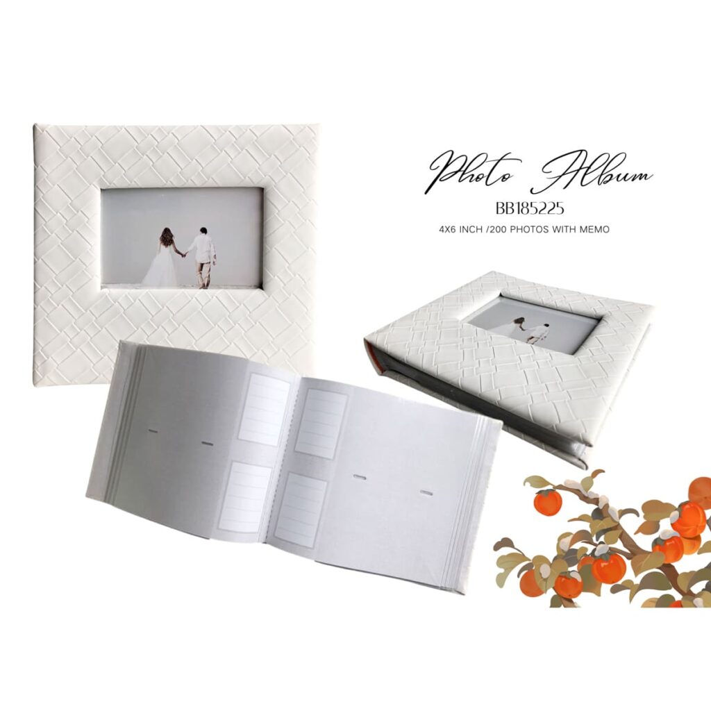 Leather Wedding Memory Album 200 Pockets 4R