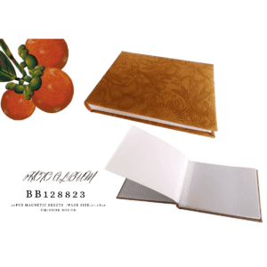 Embossed Floral Leather Album 20 Sticky Sheets 24.5x18cm