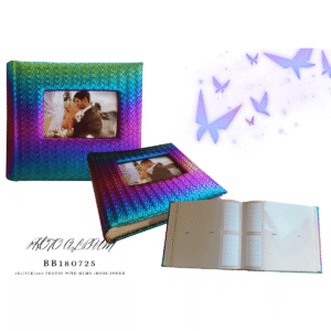 Pastel Rainbow Blue Gradient PU Leather Album 200 Photos