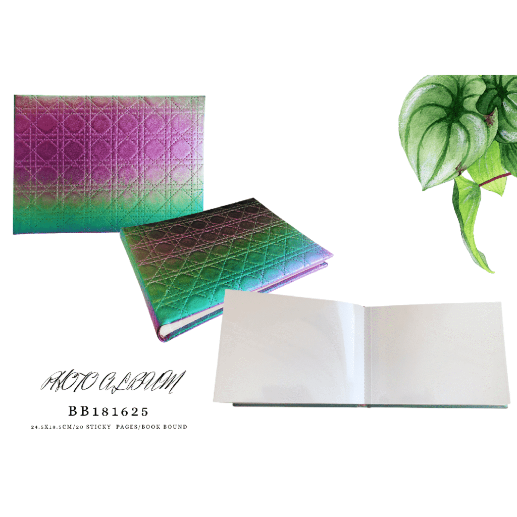 Multicolored Lignin-Free Album 20 Sticky Pages 24.5x28.5cm