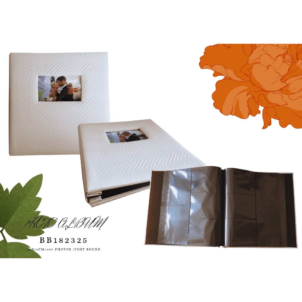 Traditional Leather Photo Album 400 Pockets 10x15cm