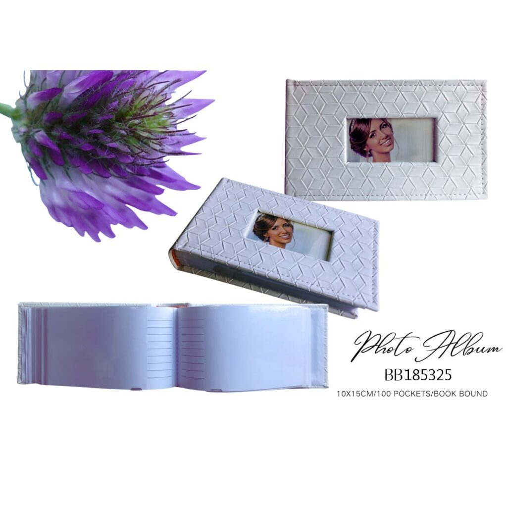 White Leather Album Keepsake 100 Photos 4R