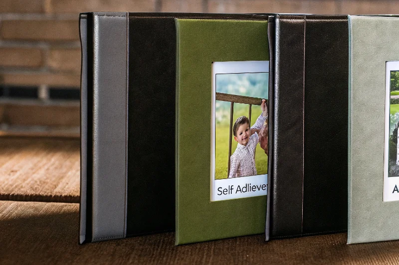 A production line showing modern, fashionable printed photo album covers being made