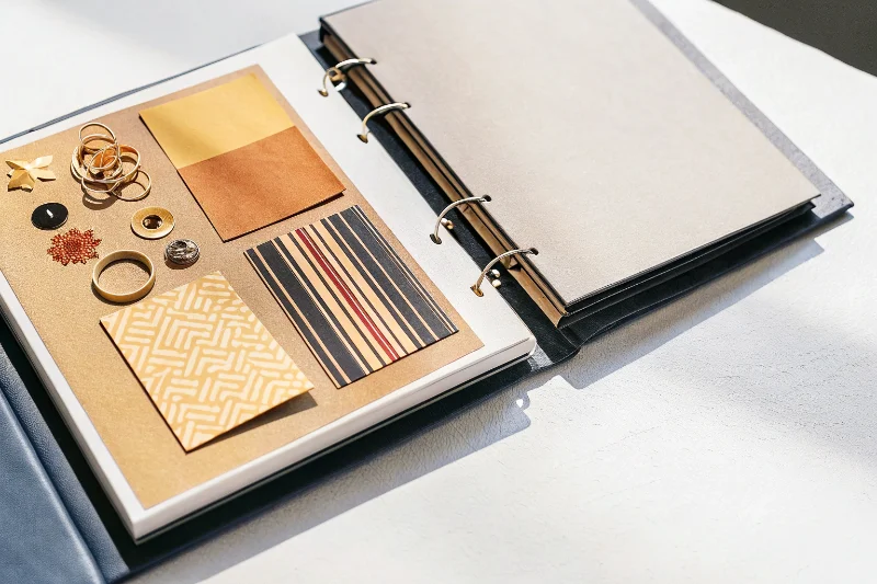 A person adding a new refill page to a post-bound expandable photo album