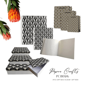 3pcs Geometry Desgin Gift Box+Bag+Album Set