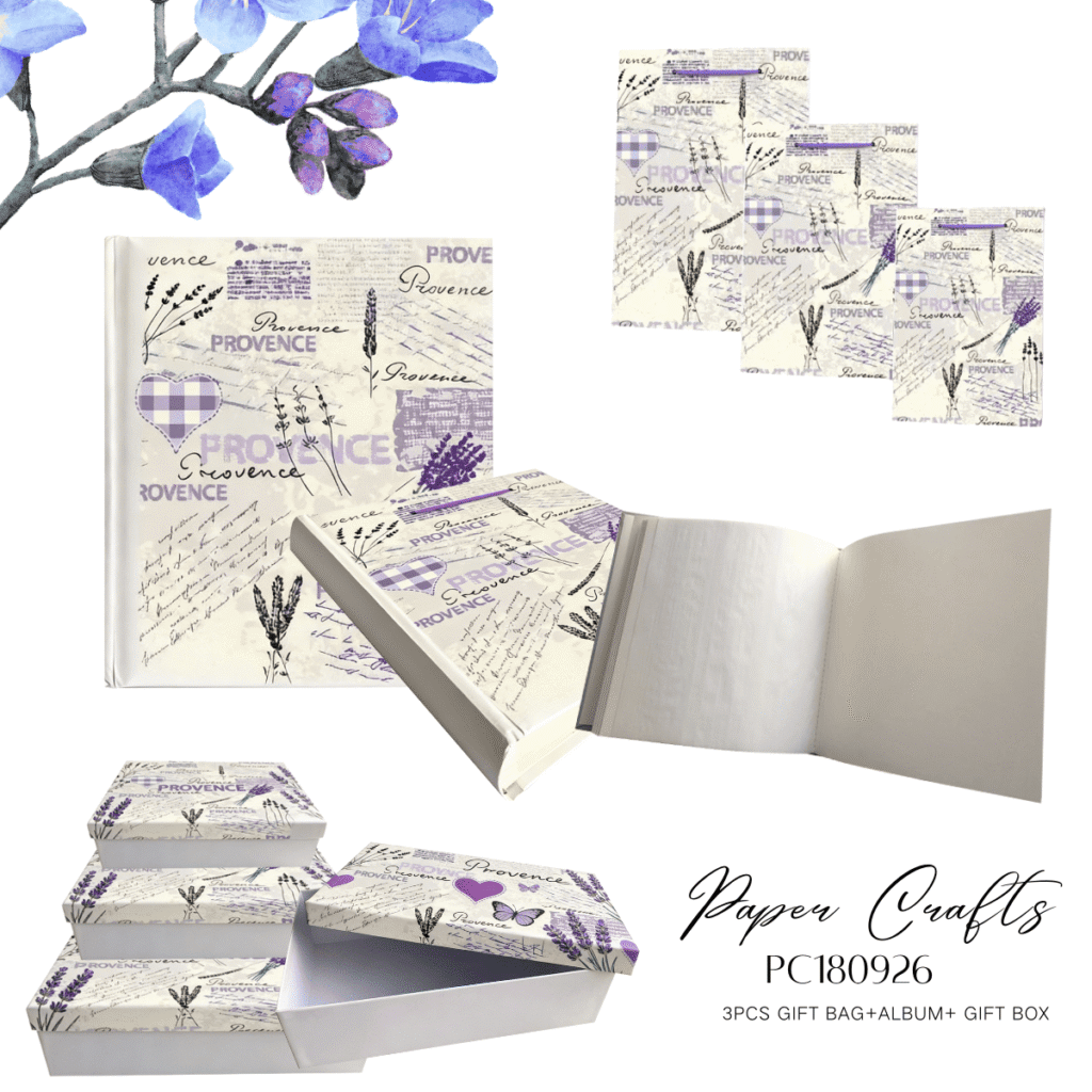 Lavendar Paper Package Box and Bag Collection