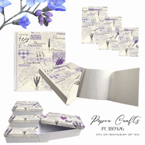 Lavendar Paper Package Box and Bag Collection
