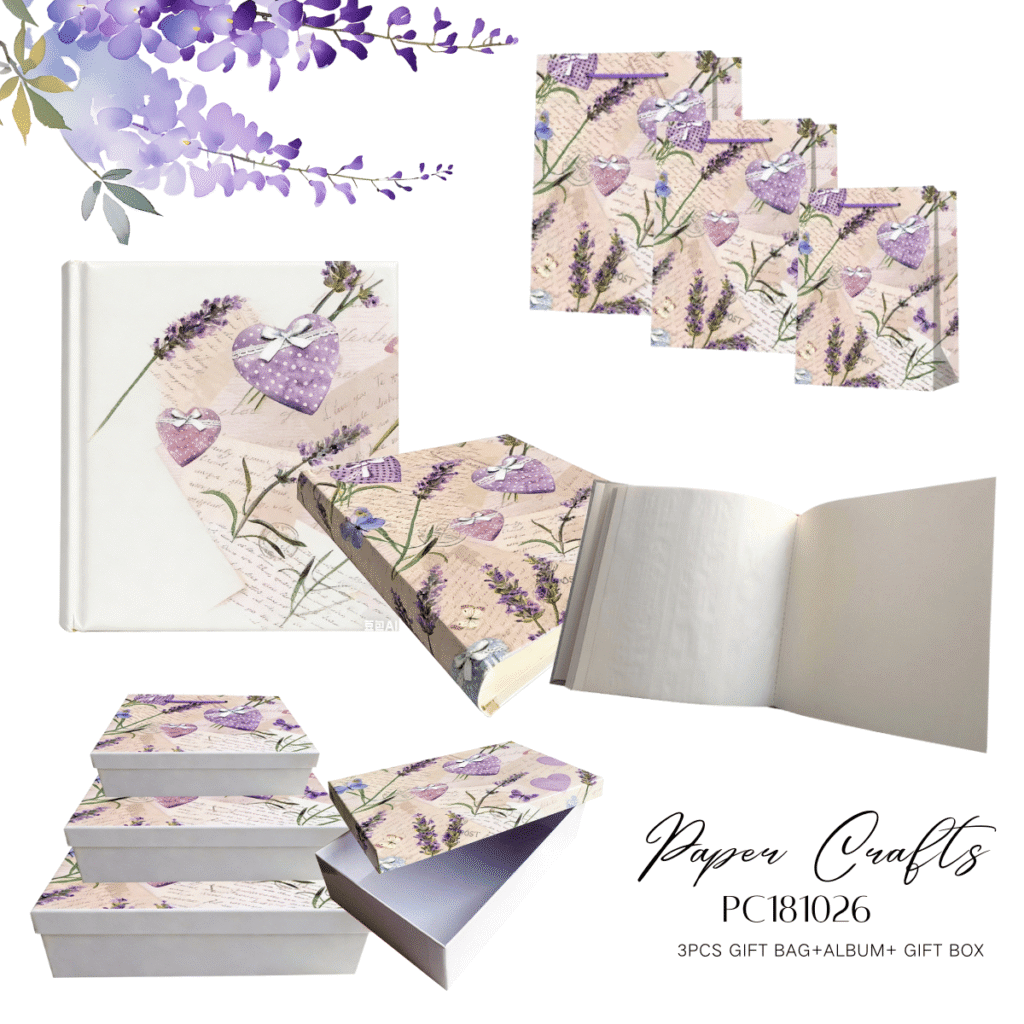 Heart Design Paper Package Stuffs with Album