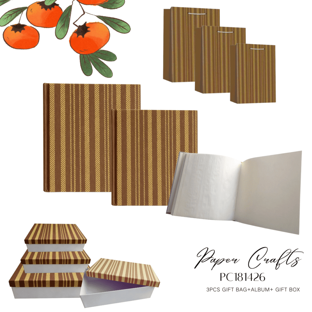 Decorative Stripe Gift Bag and Box Package Stuffs