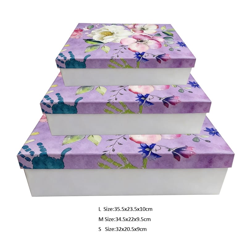 Floral present paper box