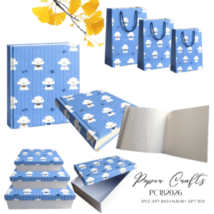 Puppy Design Paper Crafts Album Box&Bag Set