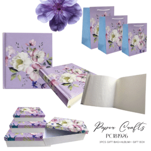 Floral Packing Paper Gift box &Bag with Album Set